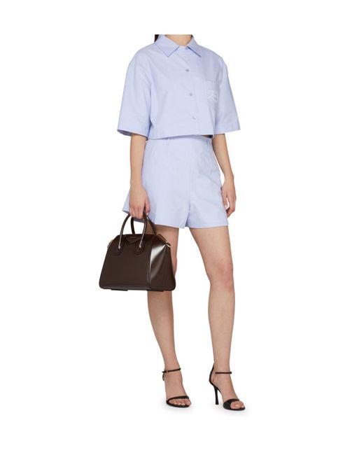 Givenchy White Belt-Loop Shorts