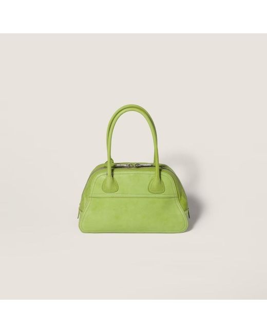 Miu Miu Green Vivant Nappa Leather Bag