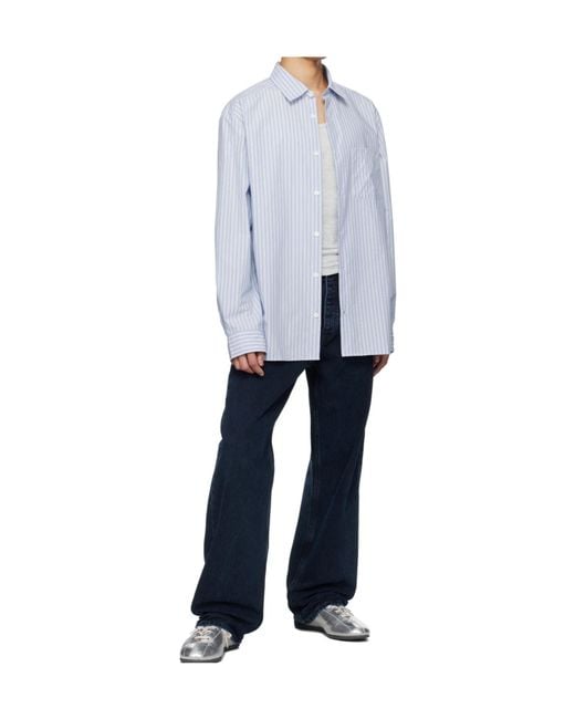 sunflower Blue Logo Patch Wide-Leg Jeans for men