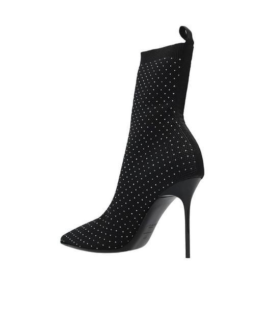 Balmain Black Skye Sock Ankle Boots