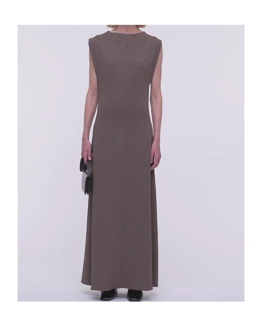 Joseph Brown Sleeveless Midi Dress