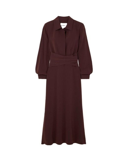 Roland Mouret Red Long-Sleeved Dress