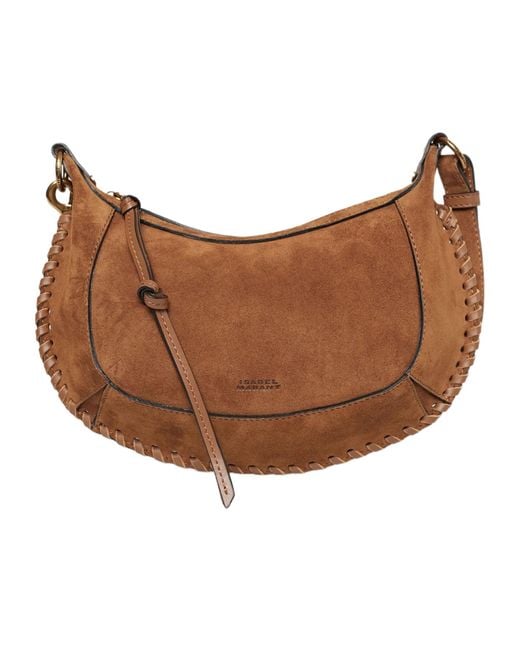 Isabel Marant Brown Oskan Zipped Shoulder Bag