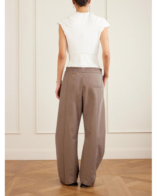Kallmeyer Brown Clemence Pleated Casual Pants