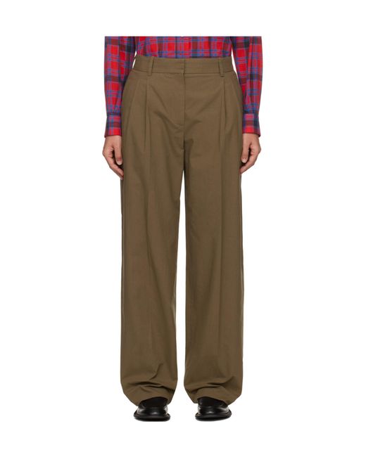 The Row Green Lilas Straight Leg Pants