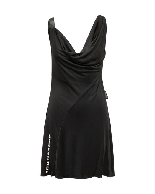 Off-White c/o Virgil Abloh Black Mini Fluid Jersey Dress