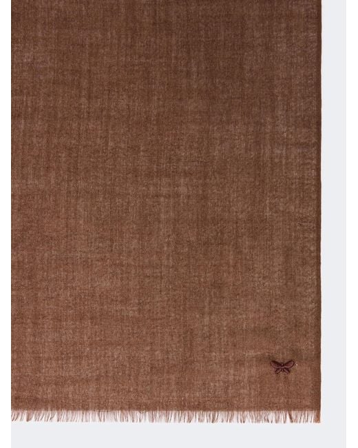 Weekend by Maxmara Brown Cashmere And Silk Stole