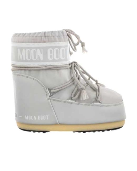 Moon Boot Gray Icon Lace-Up Glacier Boots