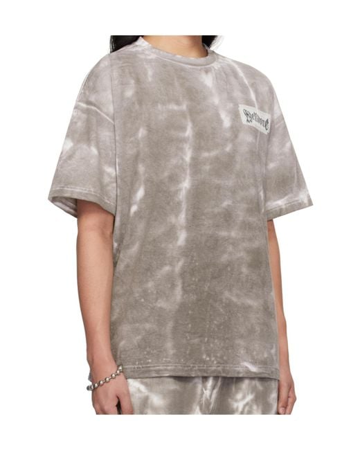 we11done Gray Crew Neck T-Shirt for men