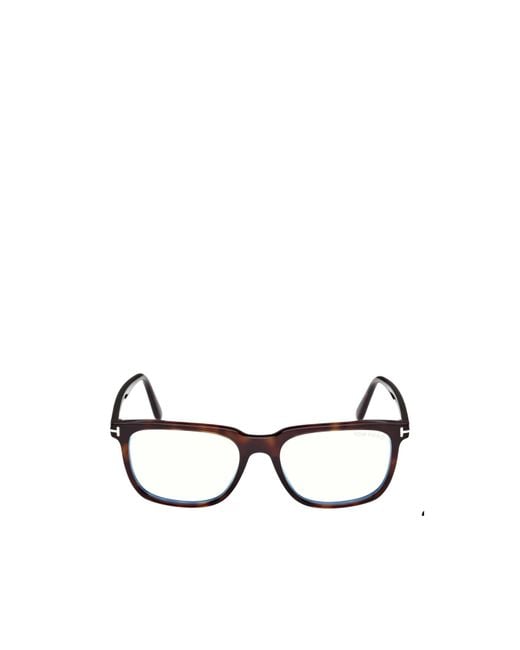 Tom Ford White Eyewear Square Frame Glasses for men