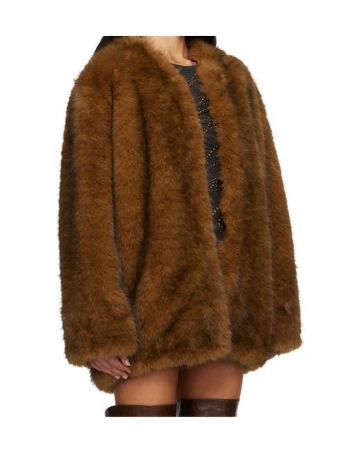 Isabel Marant Brown Aglae Faux Fur Casual Jacket