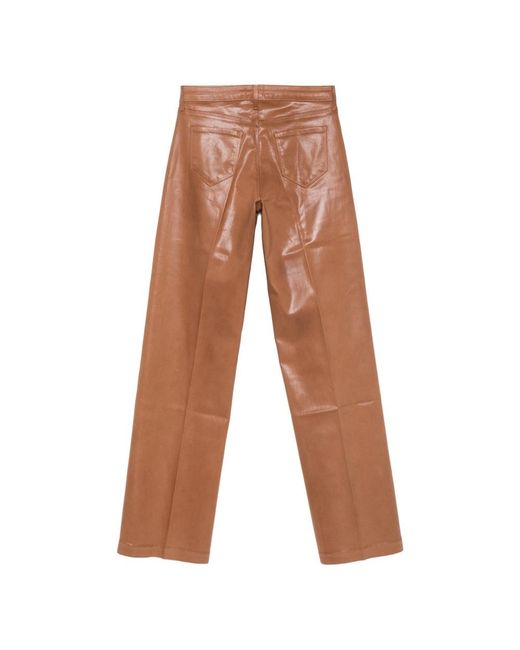 L'Agence Multicolor Clayton Coated Wide-Leg Jeans