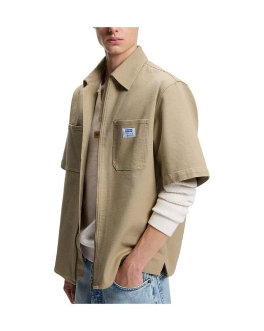 Boss Natural Solid Overshirt for men