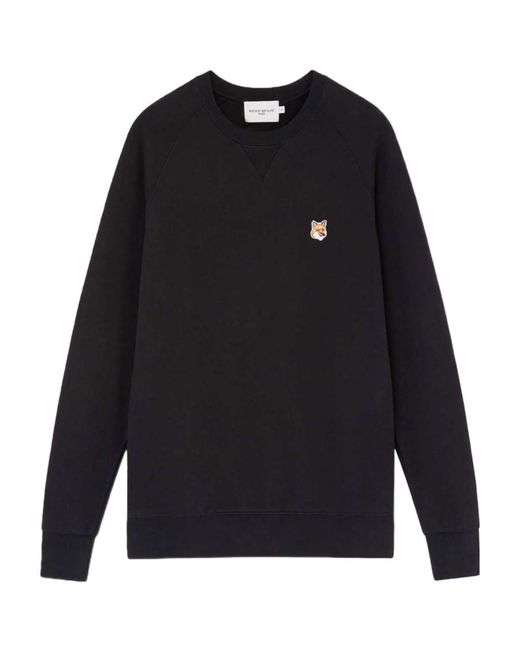 Maison Kitsuné Blue Classic Hoodie Decorated With Fox Head for men