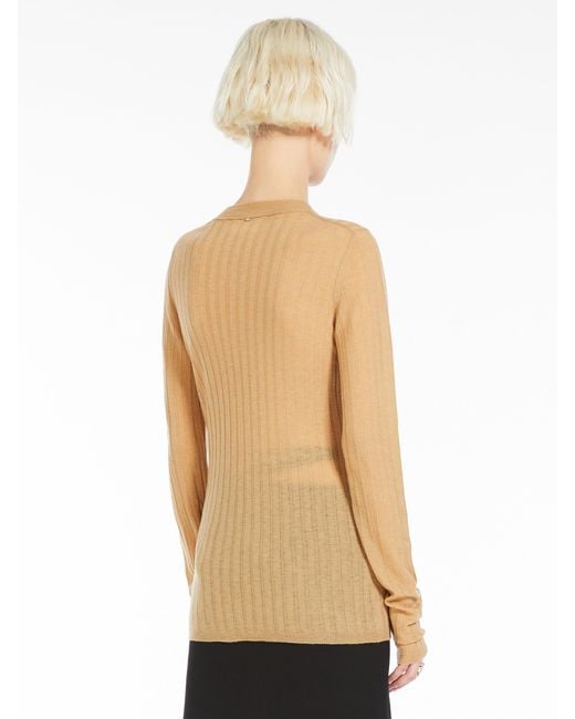 Sportmax Natural Crewneck Long-Sleeved Jumper