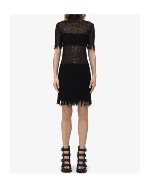 Alexander McQueen Black Lace Mini Dress