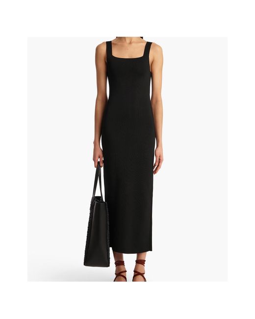 Khaite Black Dixi Midi Dress