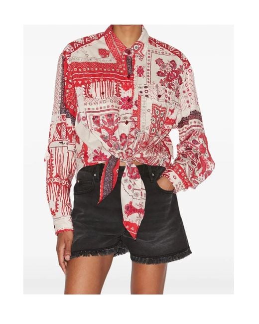 Isabel Marant Red Nathy Shirt