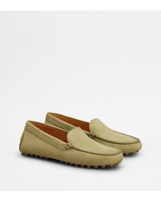 Tod's Green Round-Toe Loafers