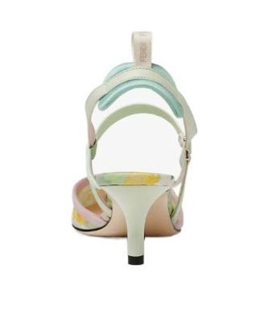 Fendi Metallic Colibrì Lite Floral Pumps