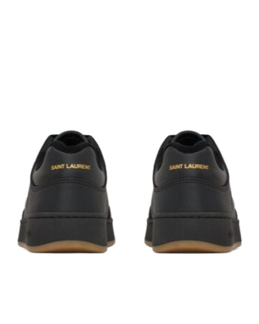 Saint Laurent Black Grained Sneakers for men