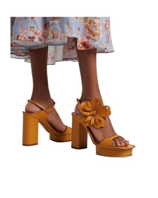Zimmermann Brown Square-Toe Platform Sandals