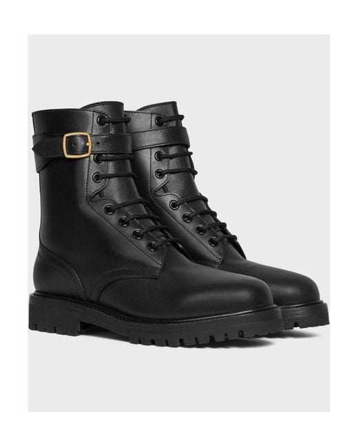 Céline Black Round-Head Short Boots