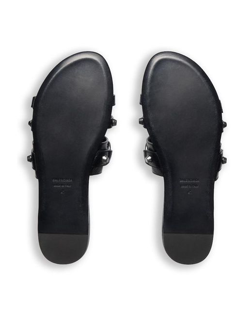 Balenciaga White Stud Detailed Slip-On Sandals