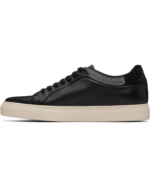 Paul Smith Black Round Toe Lace-Up Sneakers for men