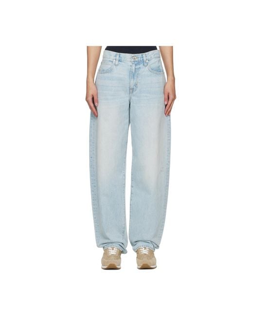SLVRLAKE Denim Blue Ella Mid-Rise Denim Trousers