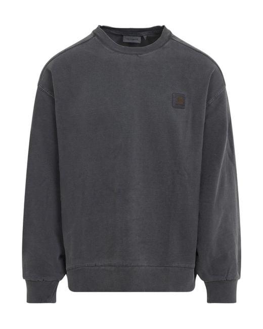 Carhartt Gray Vista Logo Patch Crewneck Sweatshirt for men