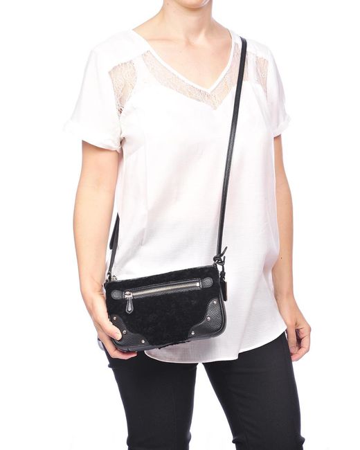 COACH Black Logo Cross-Body Bag