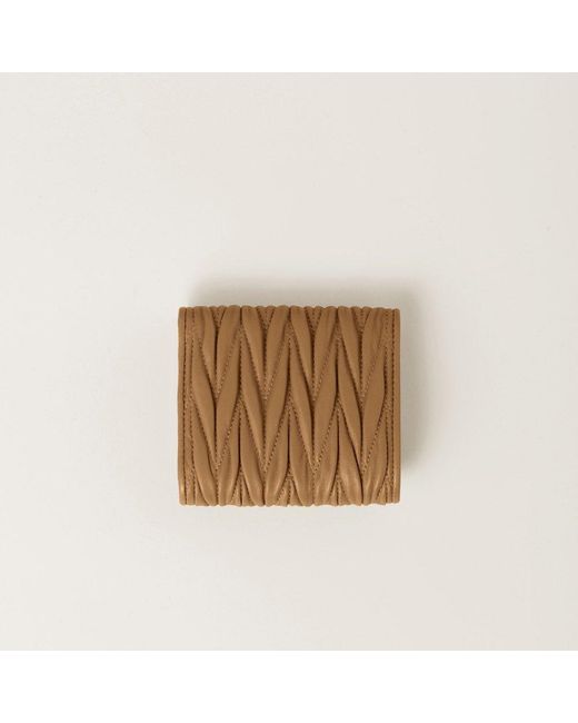 Miu Miu Brown Logo-Lettering Wallet