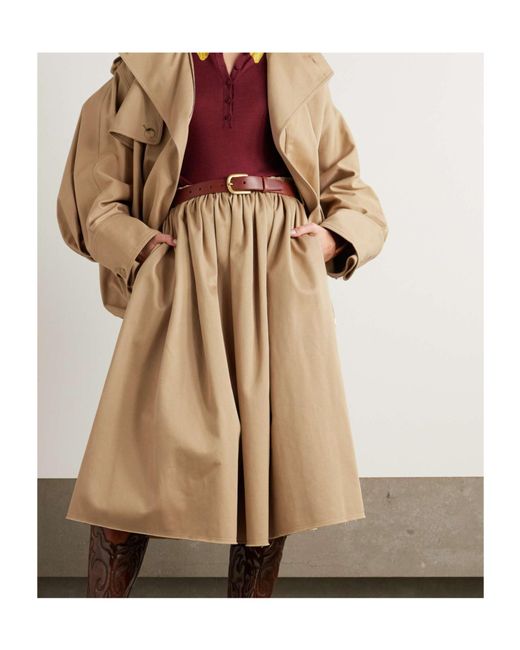 Gabriela Hearst Natural Pleated Skirt