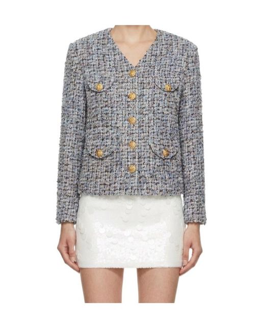 Marissa Chiara Gray V-Neck Jacket