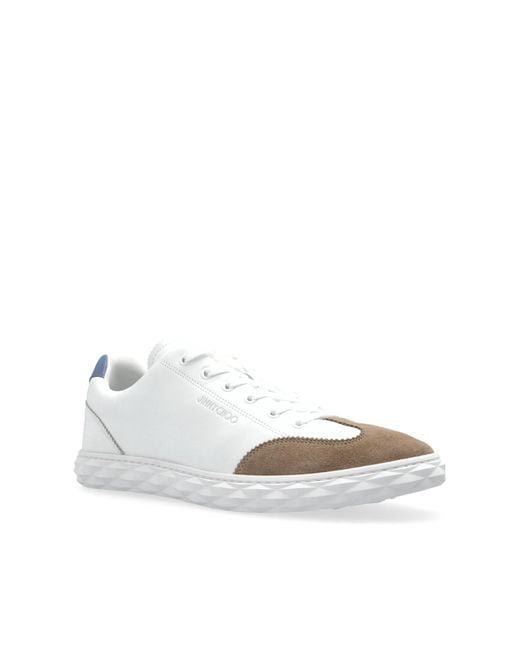 Jimmy Choo White Diamond Light Flex Sneakers for men