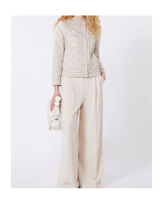 Weekend by Maxmara White Padded Cropped Jacket