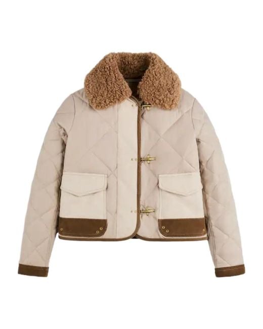 Fay Natural Diamond-Quilted 3 Ganci
