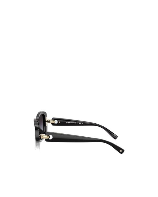 Tory Burch White Geometric-Frame Sunglasses