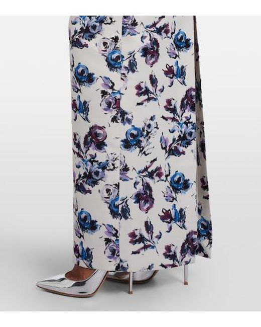 Emilia Wickstead White Laelia Floral Bustier Gown