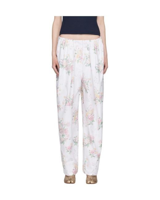 OPEN YY Blue Floral Gather Trousers