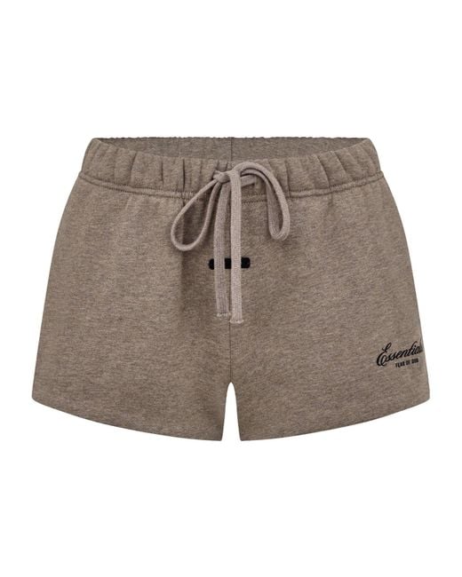 Fear Of God Gray Logo Drawstring Shorts