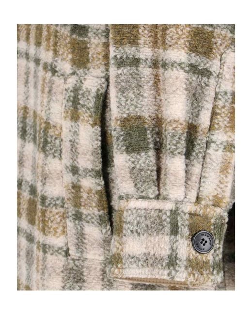 Isabel Marant Natural Isabel Marant Étoile Long-Sleeved Checked Coat