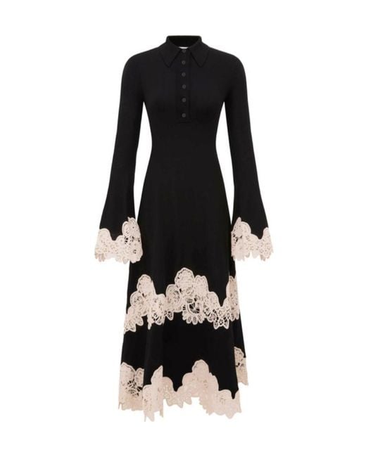 Zimmermann Black Valiant Merino Lace Dress