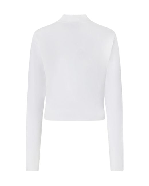 Pinko White Half-Zip Top