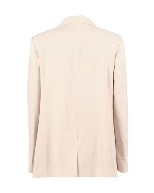 Fabiana Filippi Natural Single-Breasted Tailored Blazer