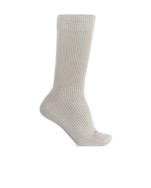 DSquared² White Ribbed Knit Socks for men