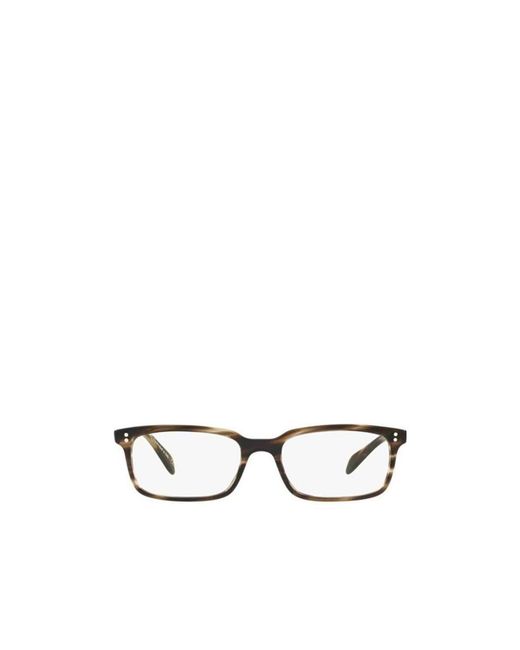 Oliver Peoples White Denison Rectangular-Frame Glasses for men