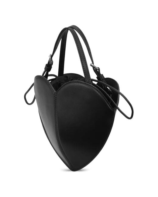 ROTATE BIRGER CHRISTENSEN Black Heart Leather Bag