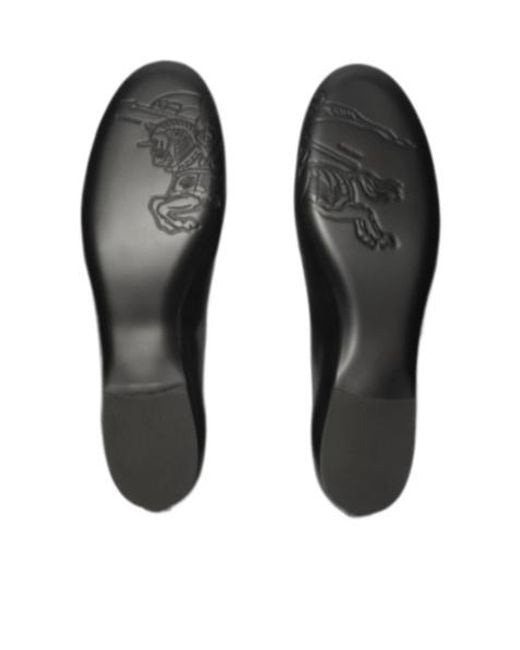 Burberry Black Check Trim Robin Ballerinas